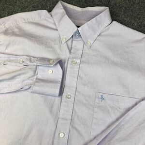Tailorbyrd Collection Button Down Shirt Lavender Oxford Bird Logo Size L